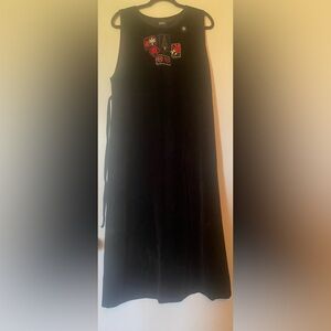 Vintage Christmas velvet patchwork dress